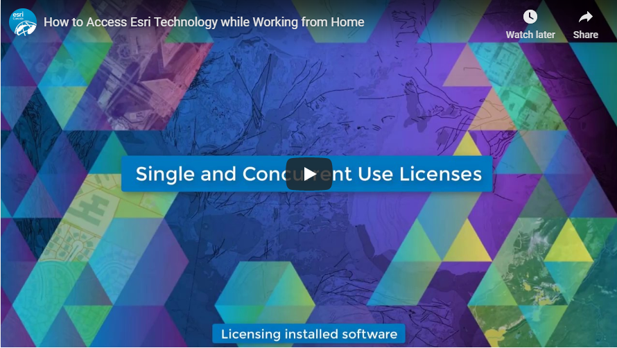 How to access Esri technology while working from home