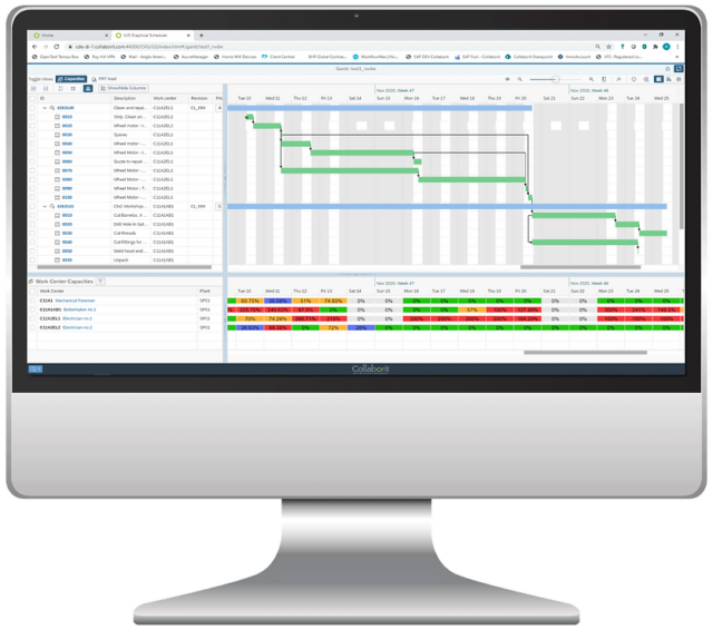 Collaborit's Graphical Scheduler Screen