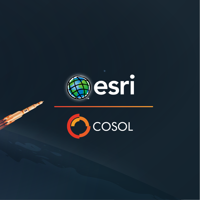 Esri Timeline image, page 6, Esri and COSOL logo