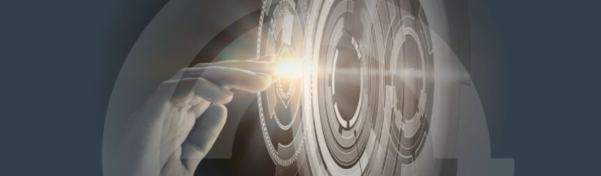 Banner for the 'MSAP - Right Solution for Asset heavy industries' article with a background image of a person selecting a digital interface