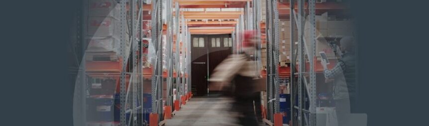 Banner for the 'MSAP - Saving costs and downtime MROIO' article with a background image of a team member overlooking inventory in a storehouse.