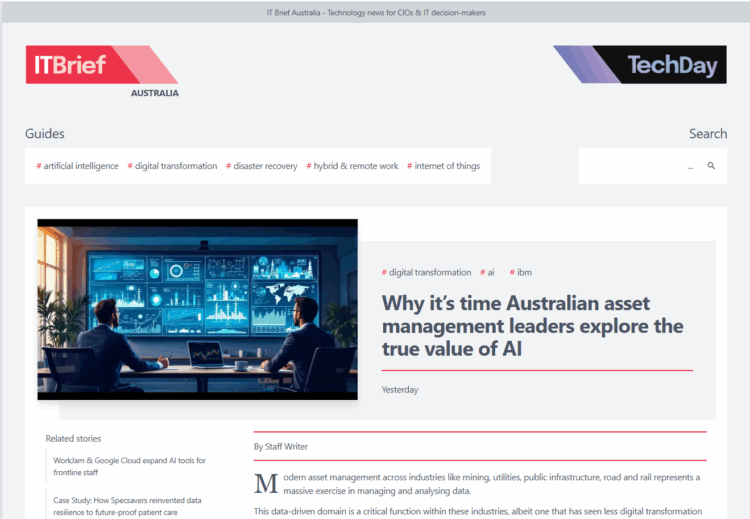 COSOL's Scott McGowan is featured in IT Breif's: Why it’s time Australian asset management leaders explore the true value of AI