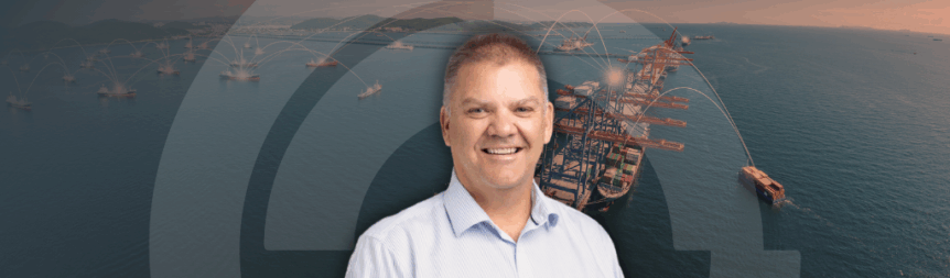 A picture of Craig Lefoe with AI interacting in an infrastructure background