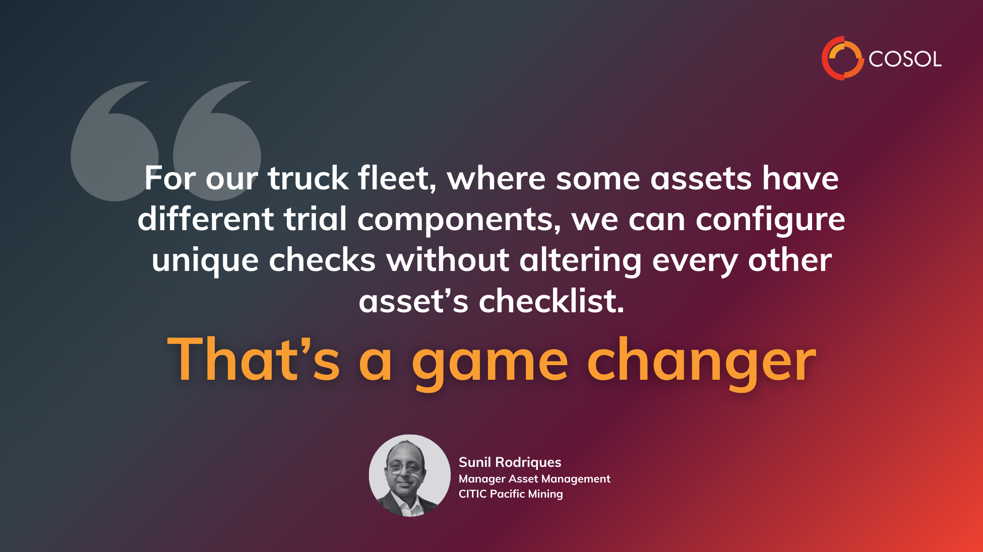 An image of a quote made by Sunil during the webinar