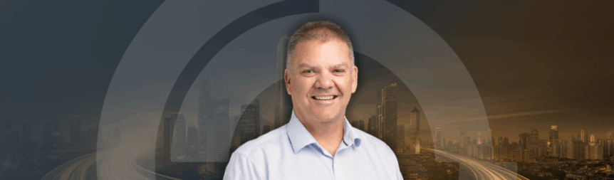 A picture of Craig Lefoe on a digital background