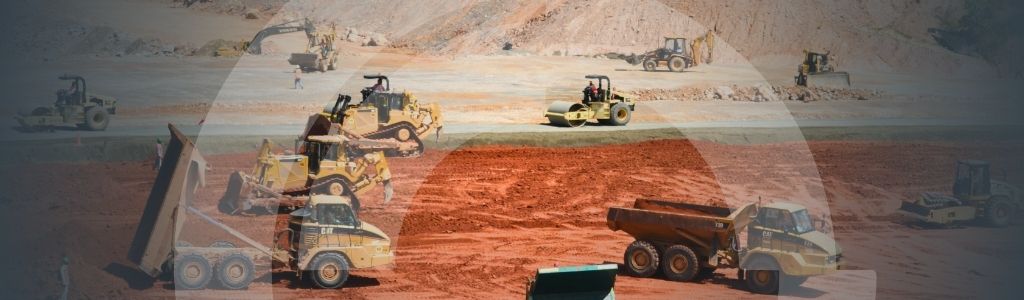 Banner for the 'HME Fleet Strategy banner' article with a background image of an excavator