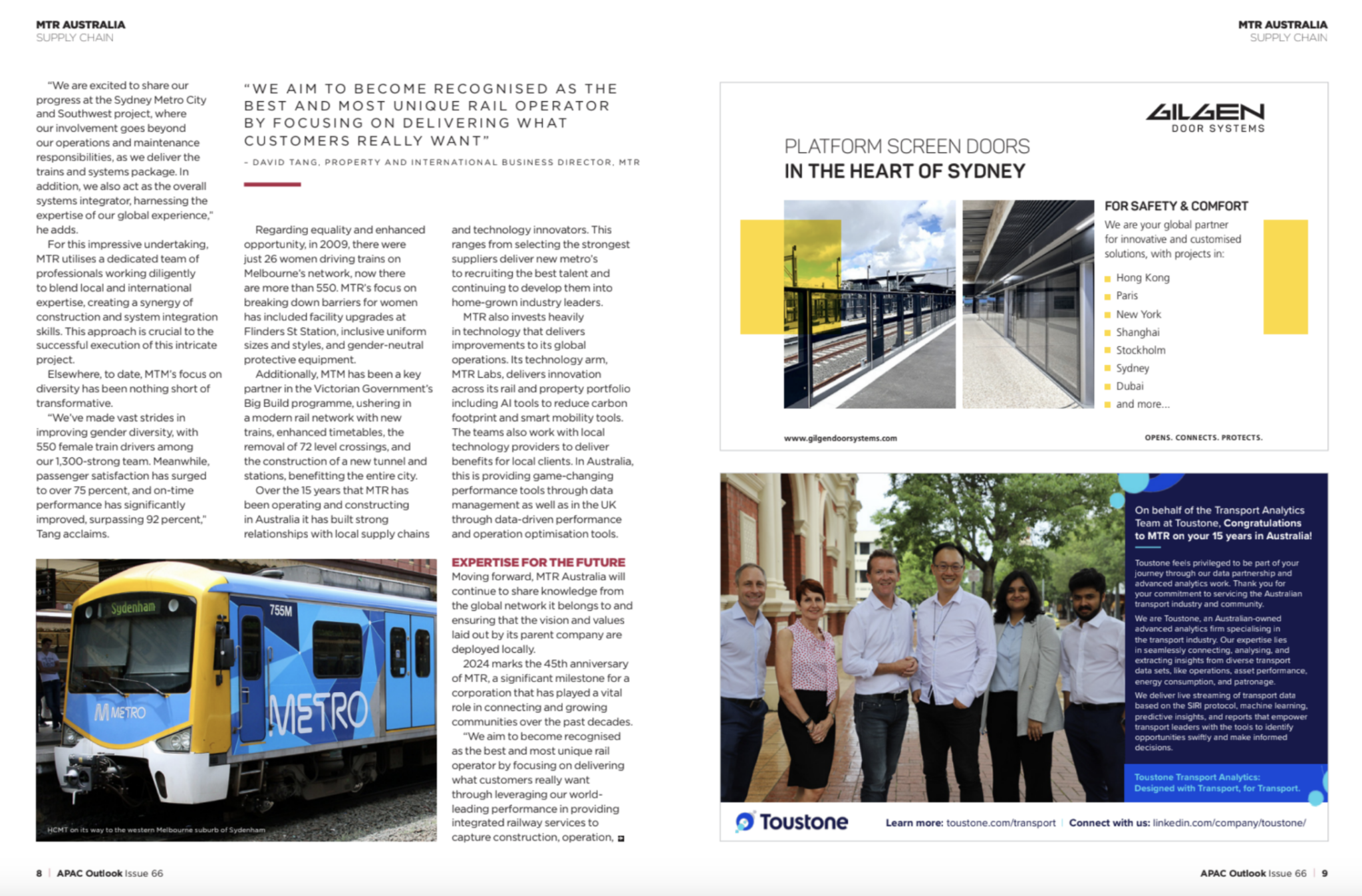 MTR magazine excerpt