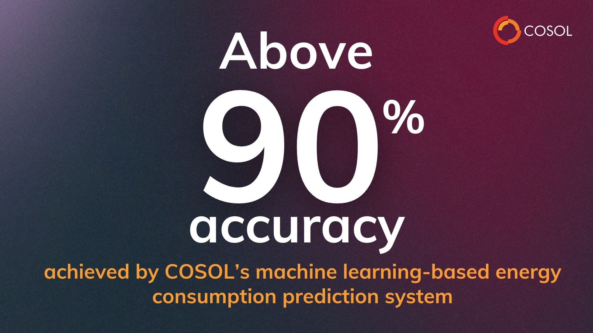 Above 90% accuracy achieved by COSOL's machine learning-based energy consumption prediction system