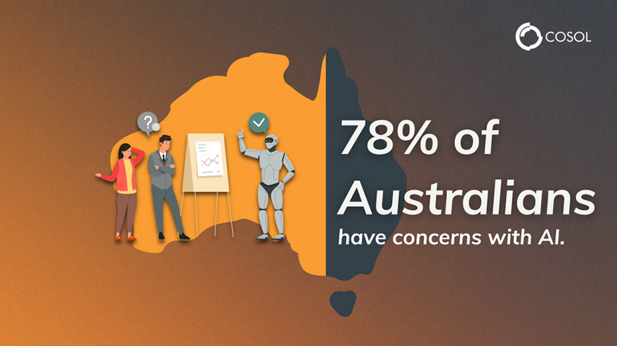 infographic of 78% Australians being concerned over AI