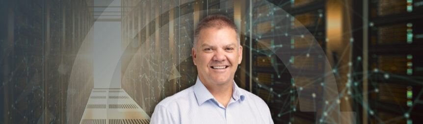 Image of Craig Lefoe on top of a data center