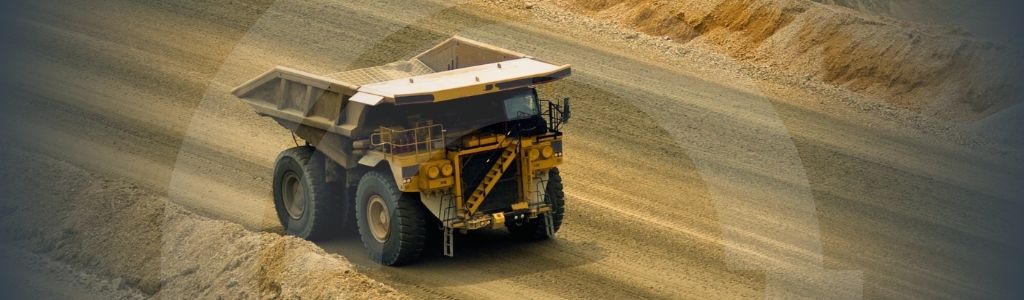 Banner of a Haul truck on a mining site for the 5x ROI - Gold Mining Case Study