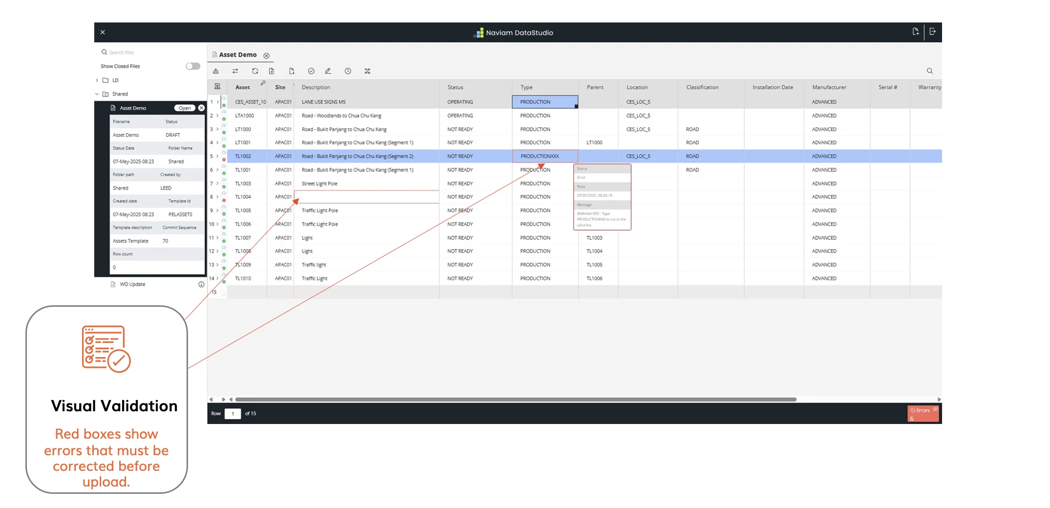 Naviam DataStudio - In-GUI Data Validation